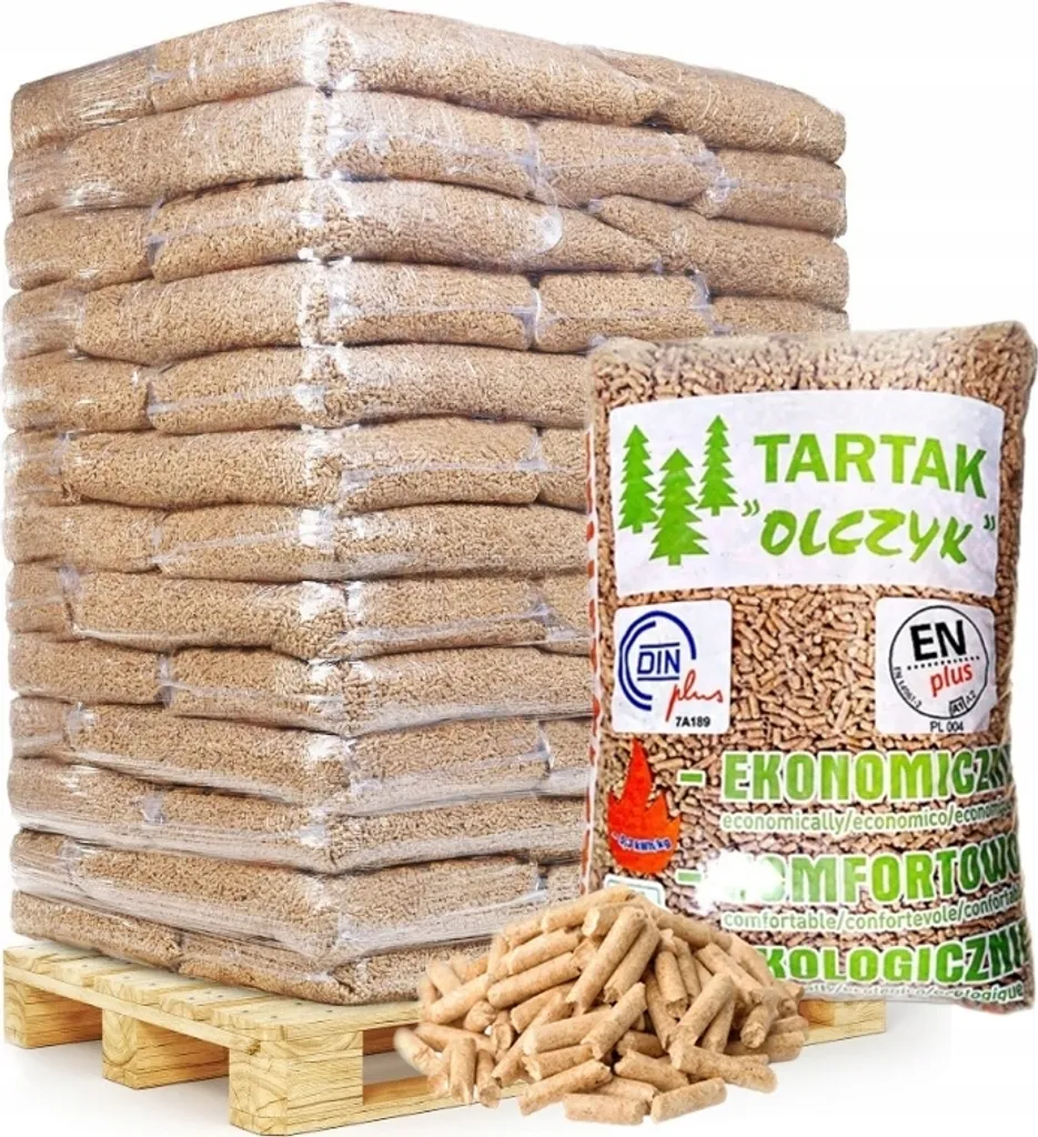 Pallet di pellet Olczyk 65 sacchi 975 kg combustibile di legno